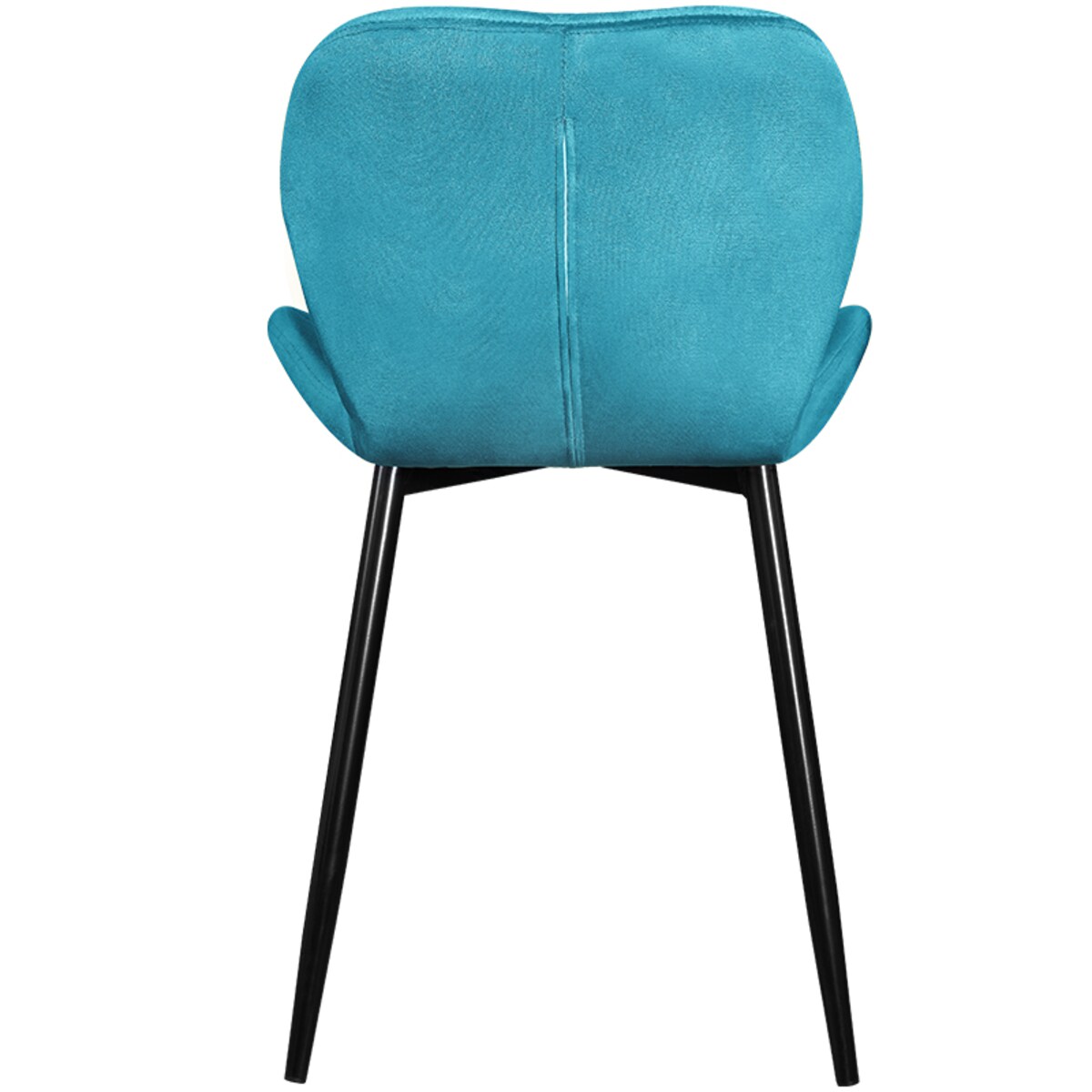 Krzesło tapicerowane welurowe pikowane turkusowe do salonu jadalni