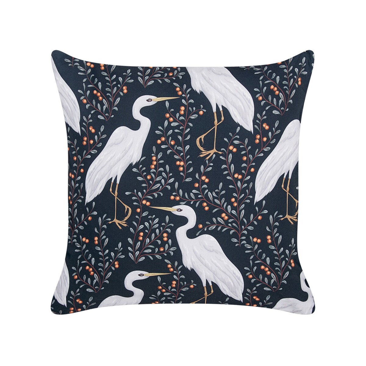 2 poduszki ogrodowe z motywem ptaków 45 x 45 cm czarne PIANAZZO