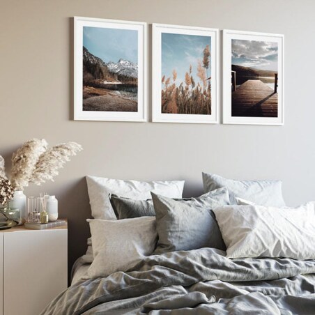 Poster Story, Plakat, Obraz - Drewniany Pomost nad Jeziorem, wymiary 42 x 60 cm