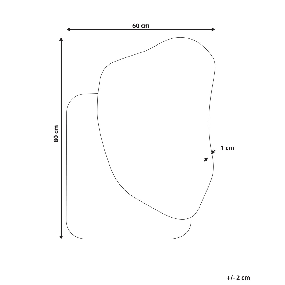 Lustro ścienne ARVERT 60 x 80 cm Biały marmur