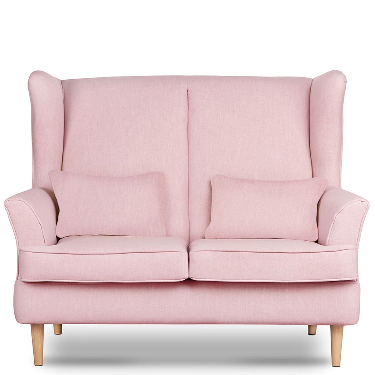 KONSIMO STRALIS Skandynawska sofa dwuosobowa w kolorze pudrowego różu ...
