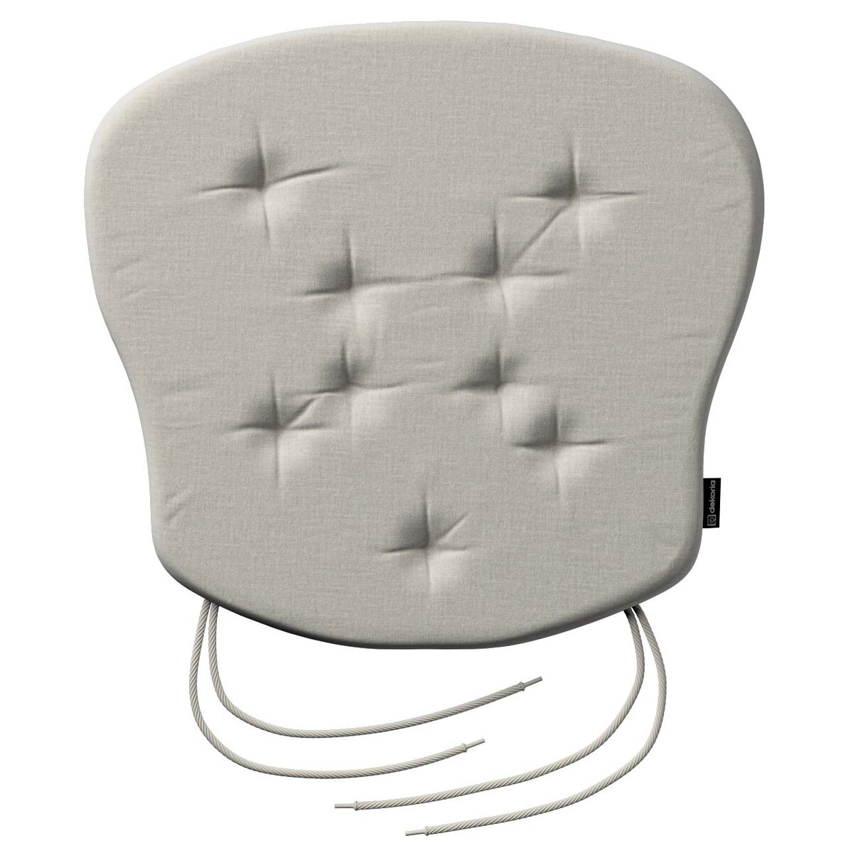 Poduszka na krzesło Filip, jasno szary welwet, 41 x 38 x 3,5 cm, Ingrid