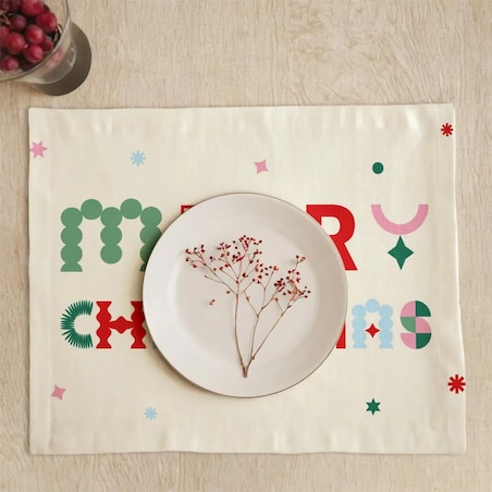 Podkładki świąteczne - Merry Christmas - napis