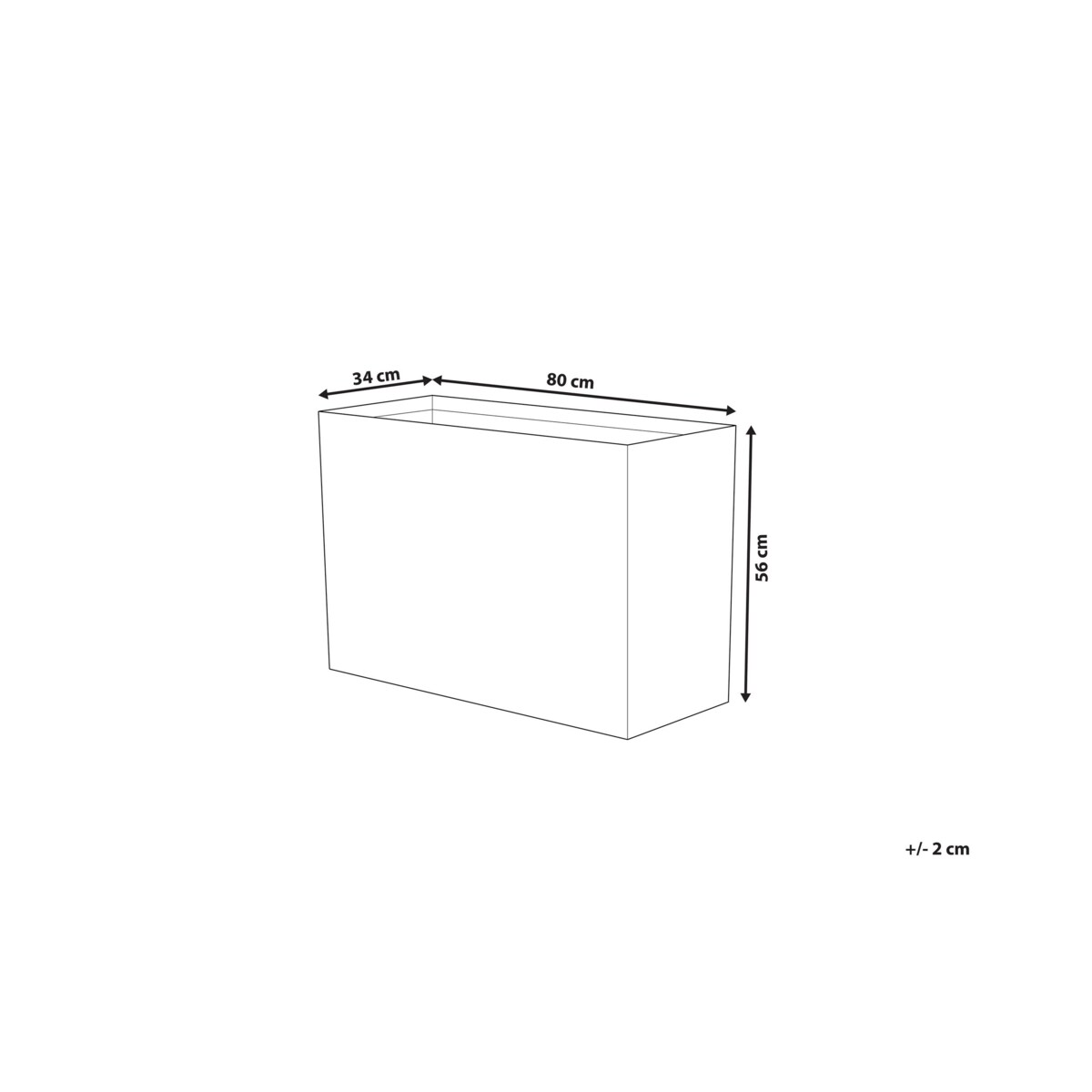 Doniczka 34 x 80 x 56 cm beżowa EDESSA