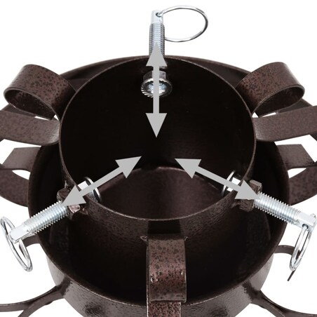 vidaXL Stojak pod choinkę, antyczna miedź, 29x29x15,5 cm