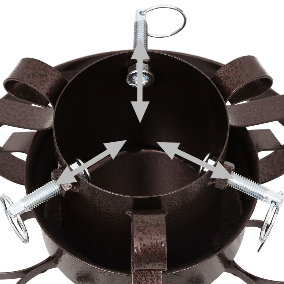 vidaXL Stojak pod choinkę, antyczna miedź, 29x29x15,5 cm