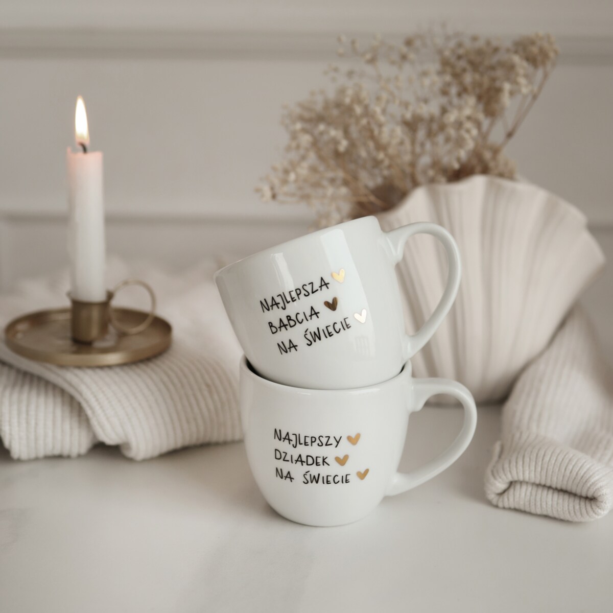 Kubek 300 ml - NAJLEPSZY DZIADEK NA ŚWIECIE ZŁOTE SERCA