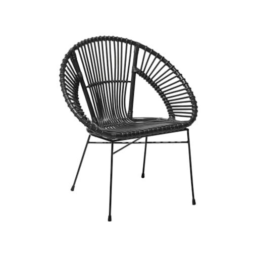 Krzesło rattanowe czarne SARITA
