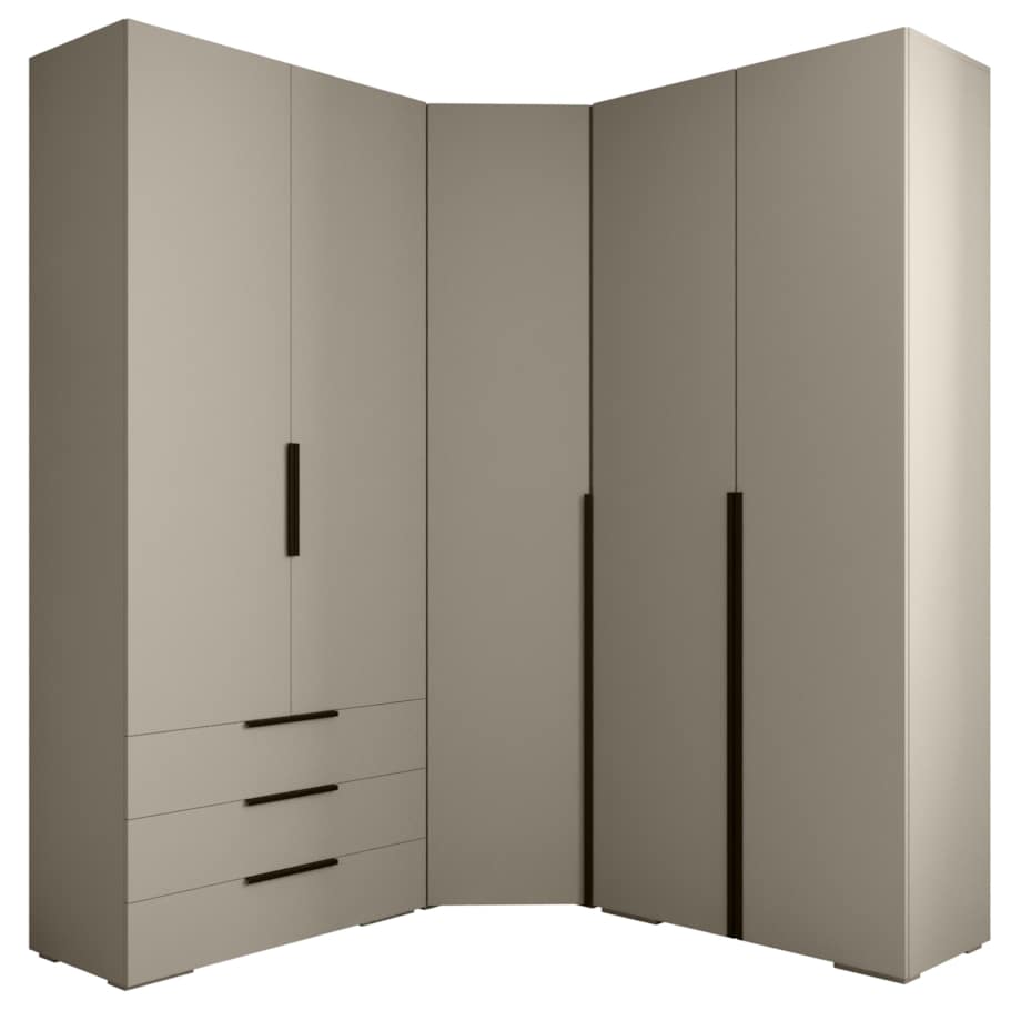 Garderoba wysoka do przedpokoju INOVA 1 Z1 kaszmir+czarny