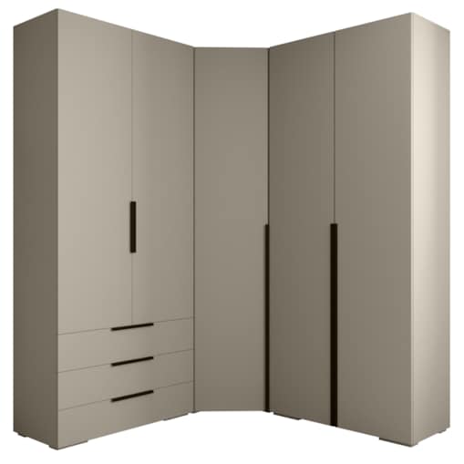 Garderoba wysoka do przedpokoju INOVA 1 Z1 kaszmir+czarny