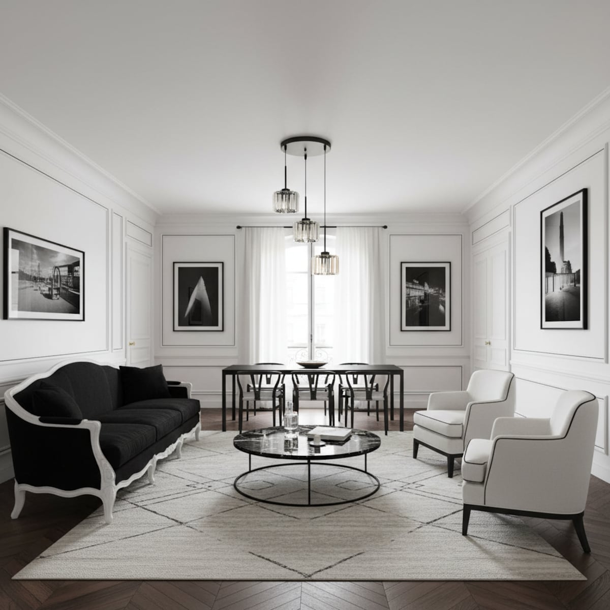 lampa wisząca kaskadowa 3 punktowa edylit do salonu