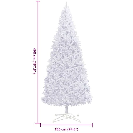 vidaXL Sztuczna choinka, 400 cm, biała