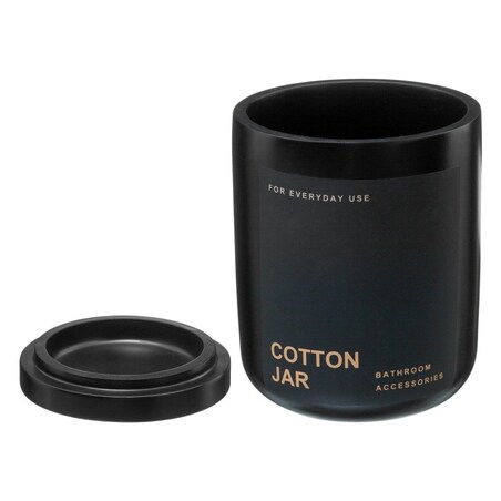 Pojemnik na waciki kosmetyczne BLACK, tworzywo sztuczne