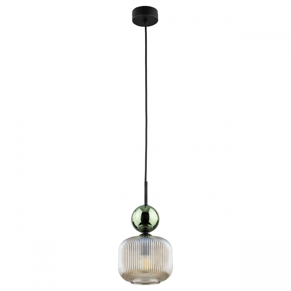 Lampa Wisząca SOPHIA Green Cognac 1xE14 LED TK Lighting