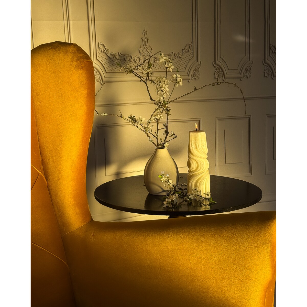 VERKOI Świeca Ozdobna Della Krem