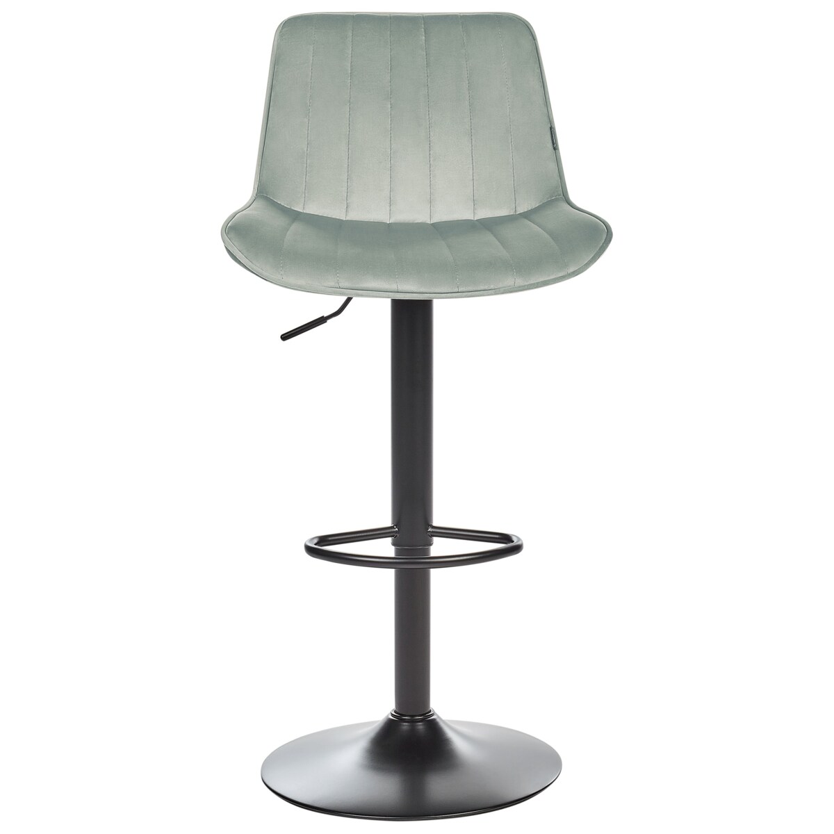 Zestaw 2 krzeseł barowych DUBROVNIK Welur Obrotowy Miętowy