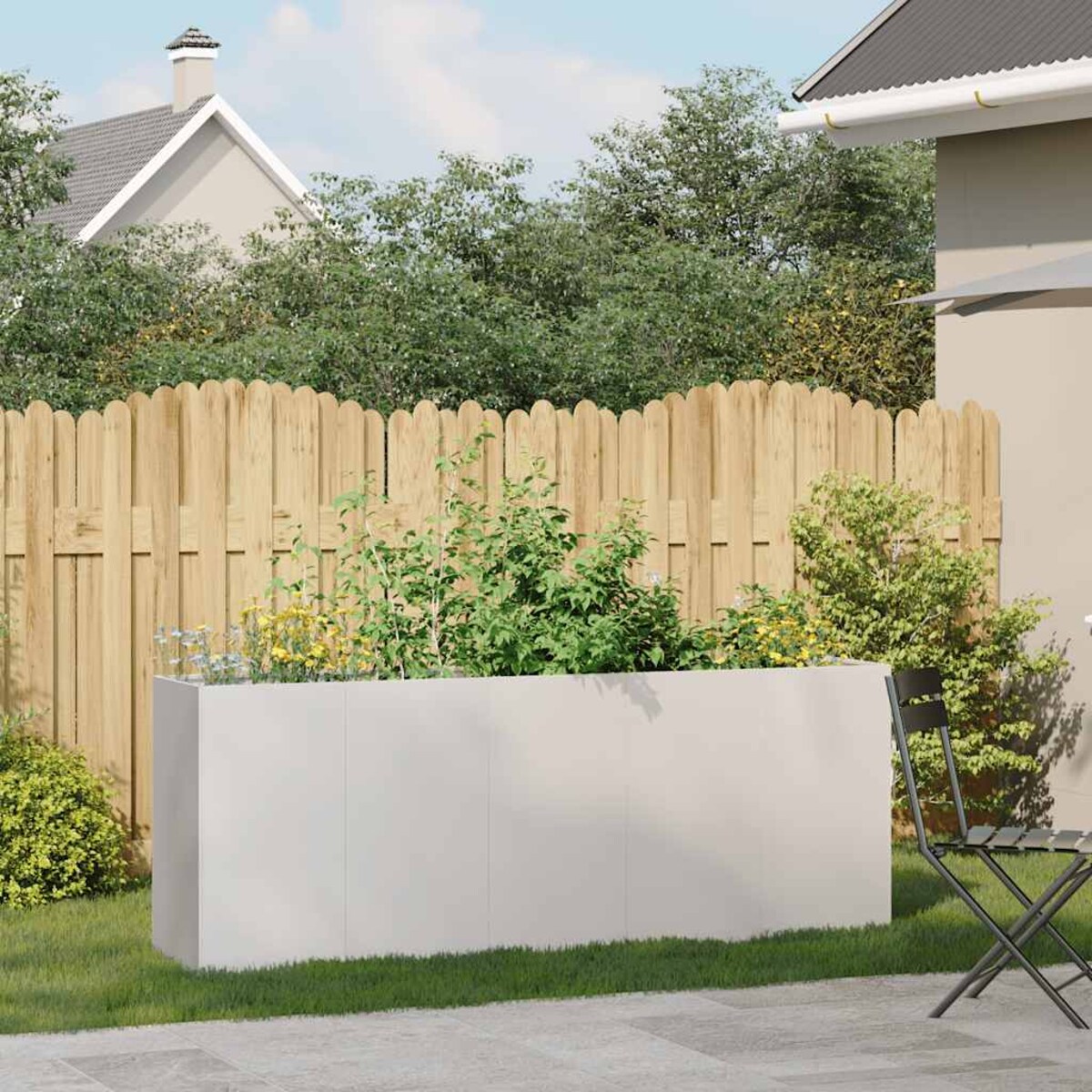 vidaXL Doniczka 200x40x80 cm Stal nierdzewna