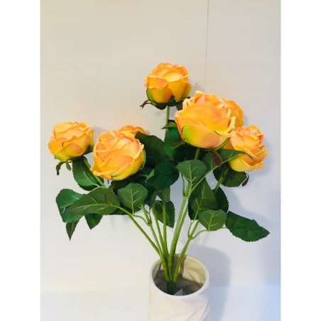 BUKIET DUŻY RÓŻA sztuczna LIŚCIE do flakonu święta grób cmentarz stroik