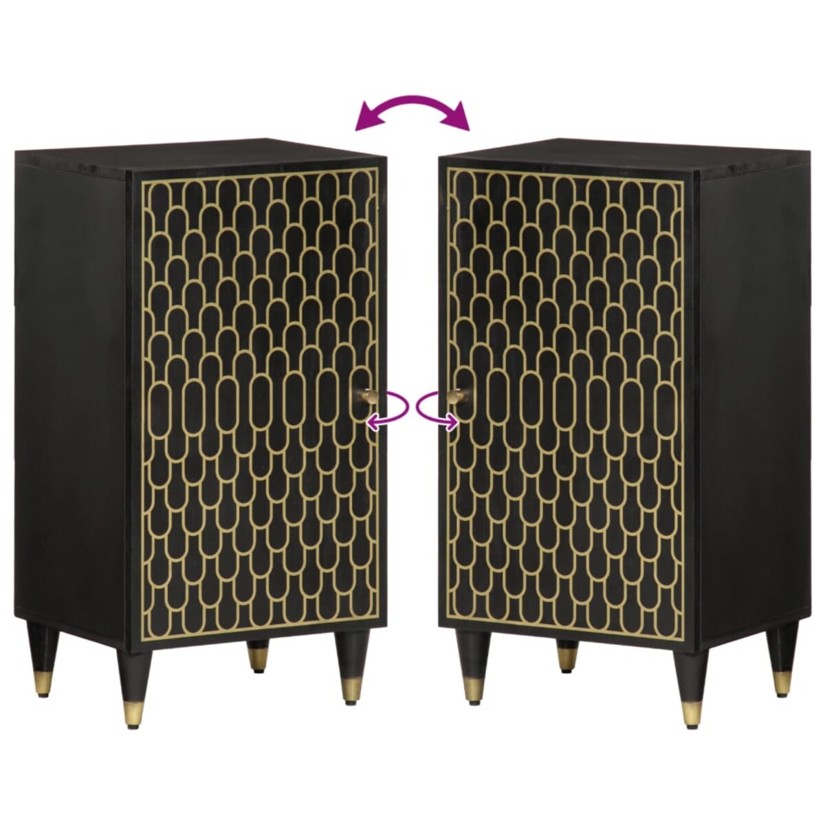 vidaXL Szafka, 40x33x75 cm, lite drewno mango