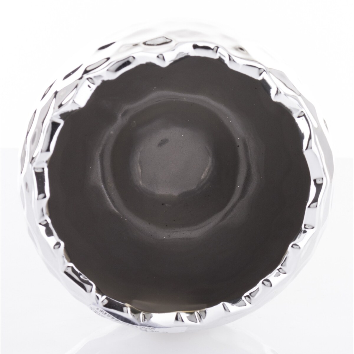 Osłonka srebrna kamionka 11x11x11 cm CASTEL - II