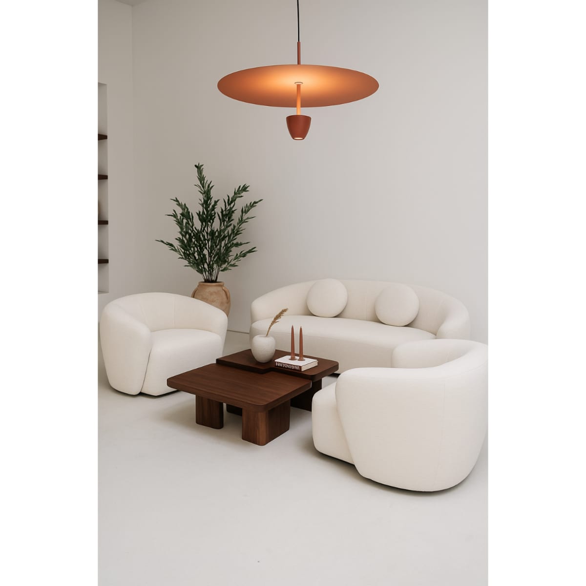 LAMPA WISZĄCA ALUMINIOWA ALTANORA CEGLASTY BRĄZ