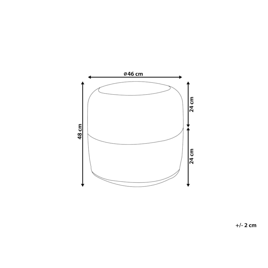 Puf ⌀ 46 cm biały DALAMA