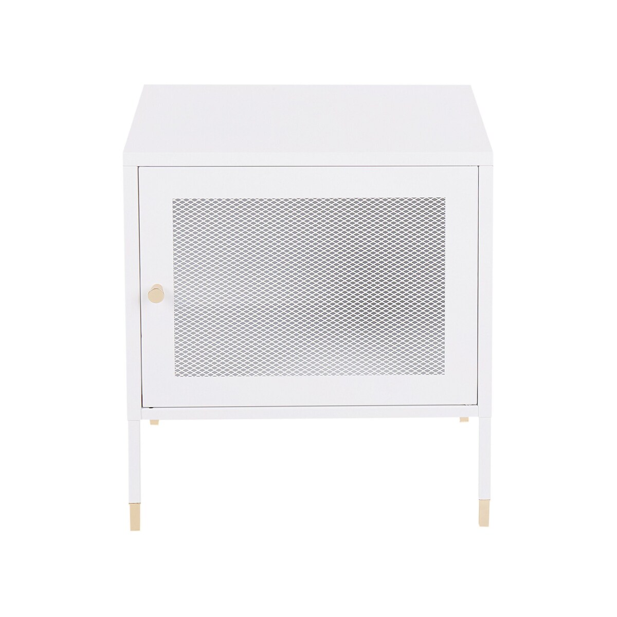 Szafka nocna metalowa biała OSSETT