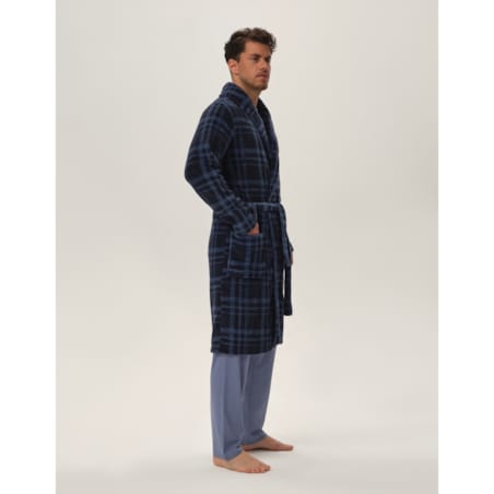 Szlafrok Hover 41938-59X Granatowy Granatowy, M