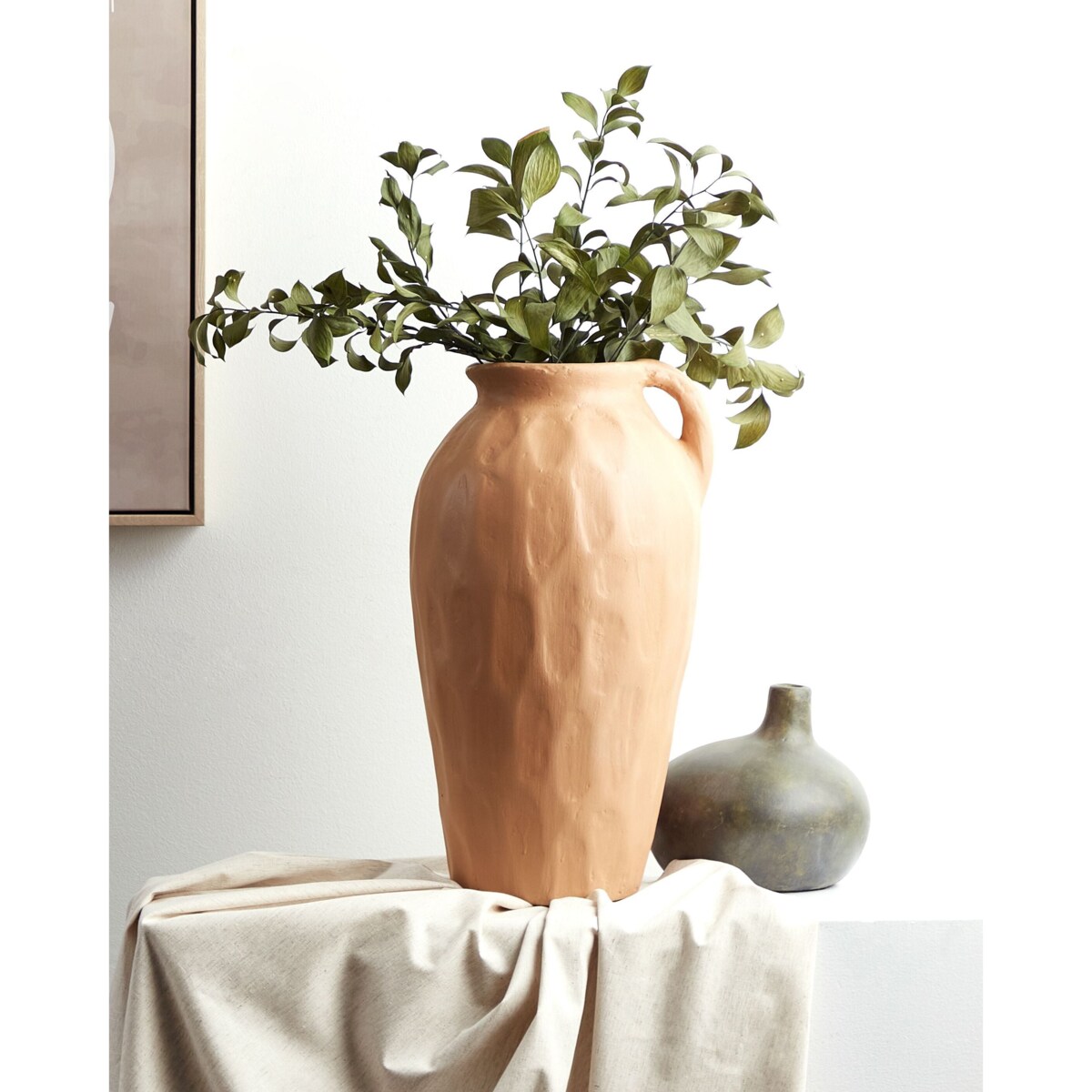 Wazon dekoracyjny TAIPING Ceramika 46 cm Piaskowy