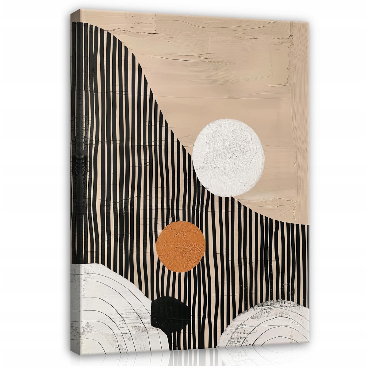 OBRAZ BOHO ABSTRAKCJA BRĄZOWY NA PŁÓTNIE ŚCIANĘ DO SYPIALNI SALONU 120x80