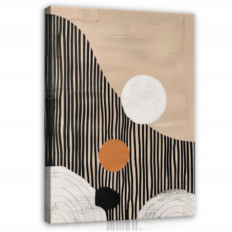 OBRAZ BOHO ABSTRAKCJA BRĄZOWY NA PŁÓTNIE ŚCIANĘ DO SYPIALNI SALONU 120x80