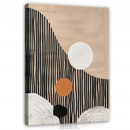 OBRAZ BOHO ABSTRAKCJA BRĄZOWY NA PŁÓTNIE ŚCIANĘ DO SYPIALNI SALONU 120x80