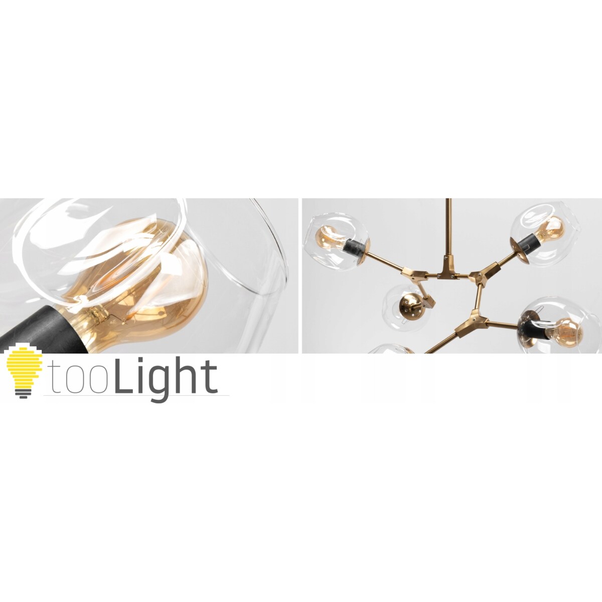 Lampa Sufitowa Nowoczesna Gold 5-Ramienna Złota