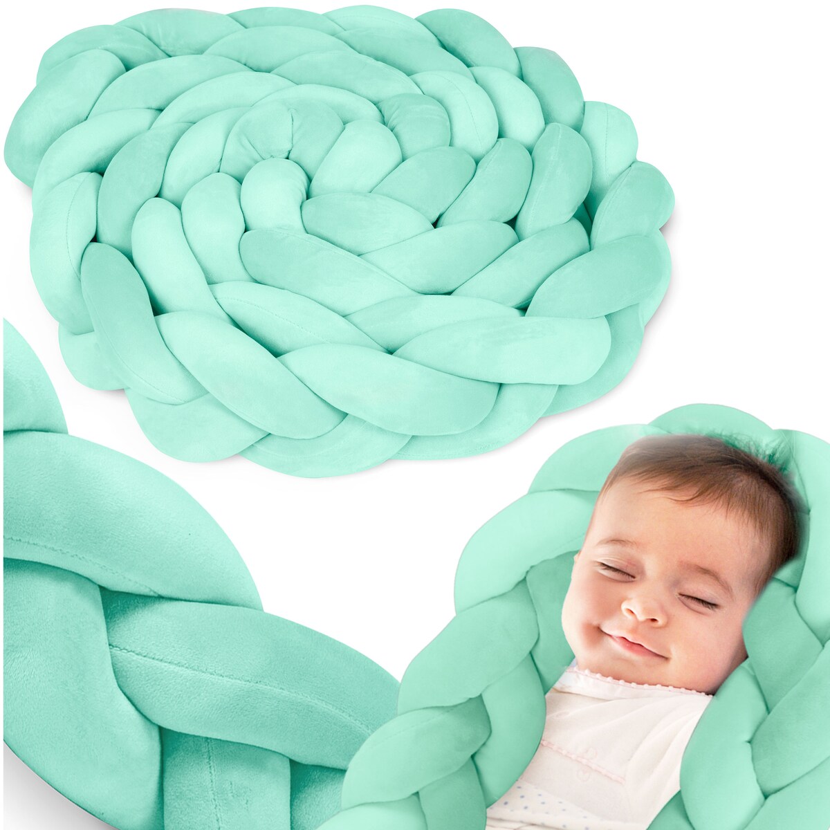 Ochraniacz do łóżeczka warkocz otulacz pleciony 2m Ricokids