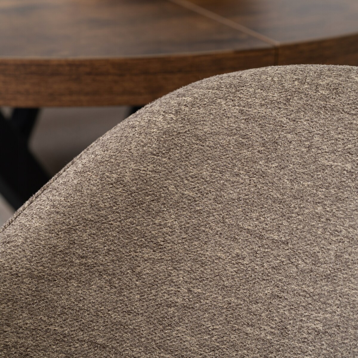 Krzesło Tapicerowane Kuchenne Skandynawskie Do Jadalni Salonu Beżowe RUIZ