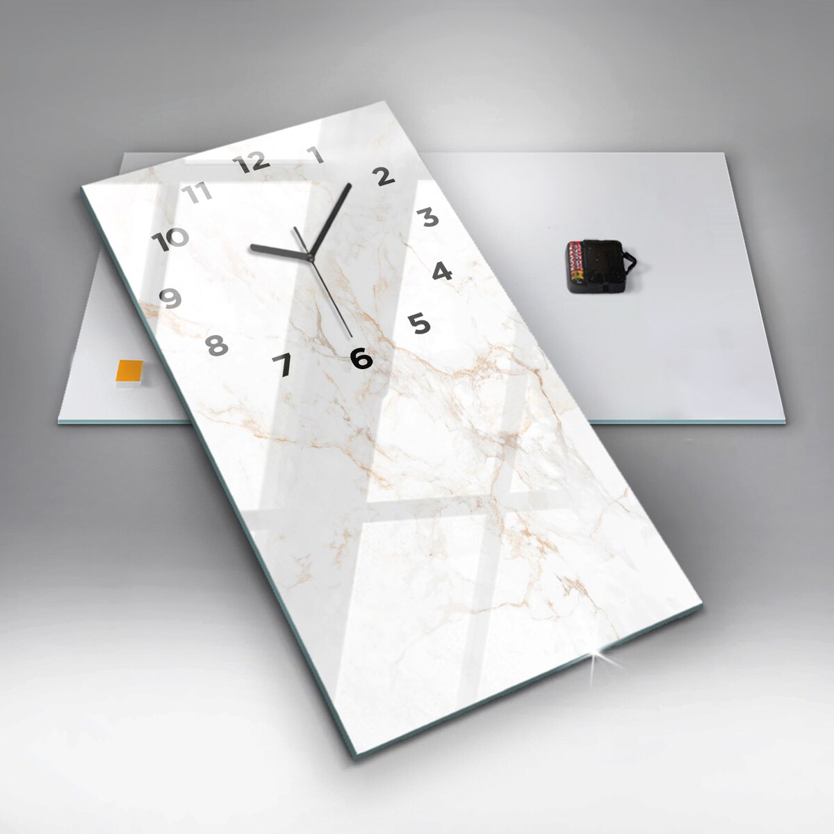 Zegar ścienny Kremowy Marmur, 30x60 cm