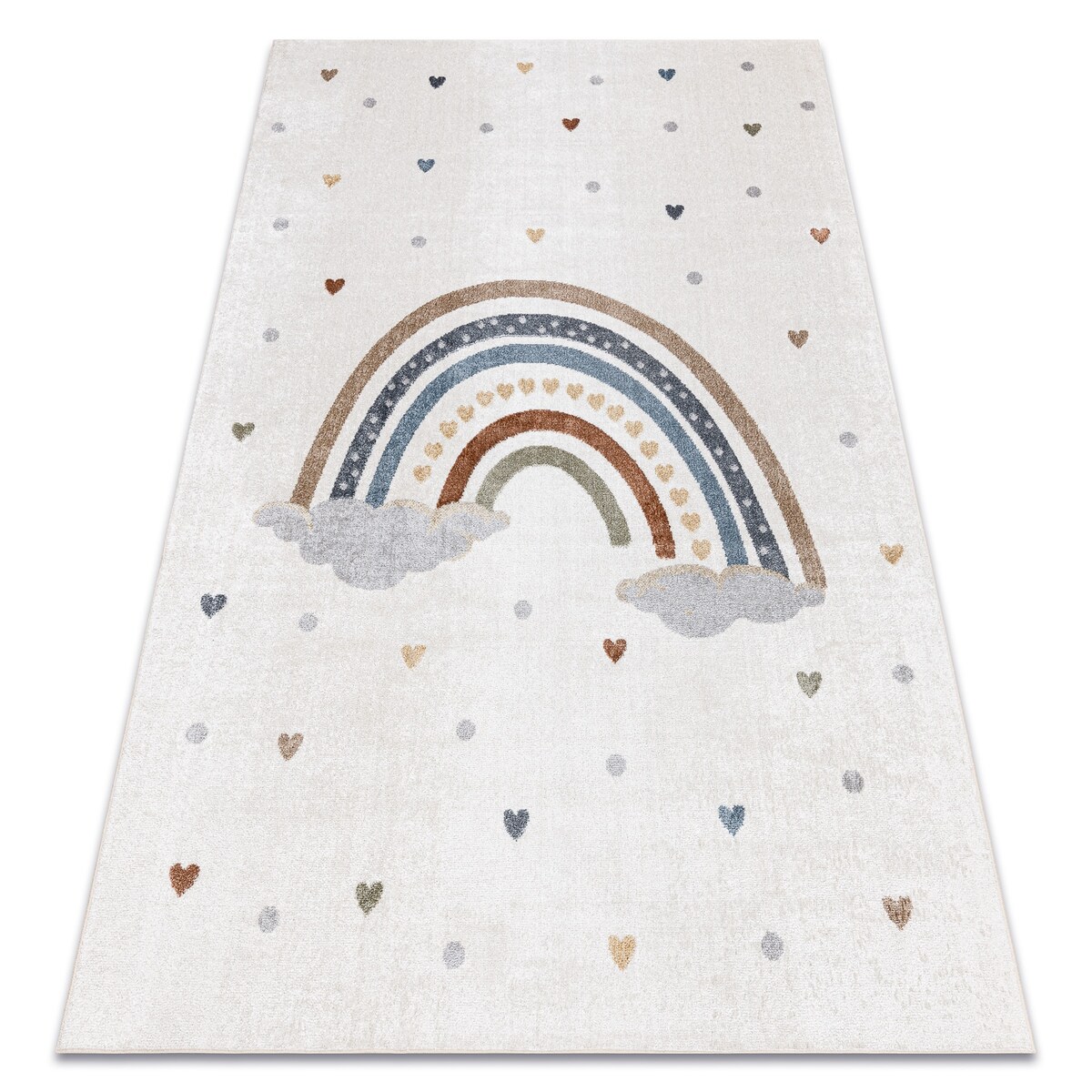 Dywan BONO 724 TĘCZA SERCA kremowy / jasny 160x220 cm
