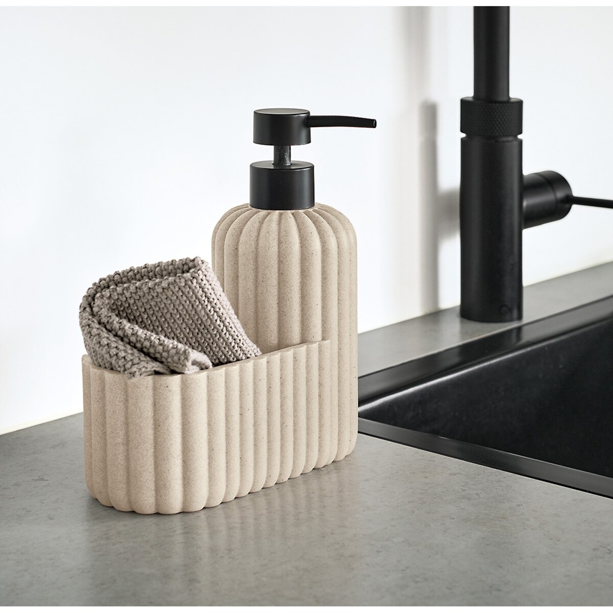 Organizer do zlewu ZELLER, dozownik do płynu 380 ml