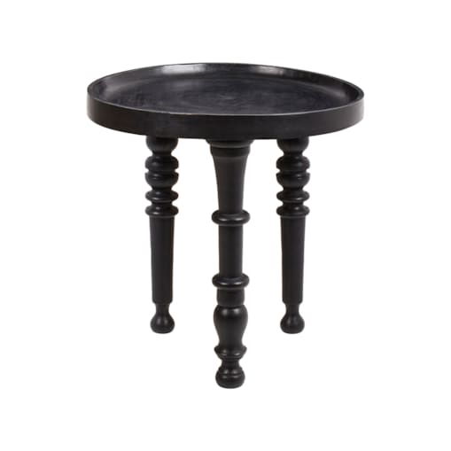 Stolik pomocniczy drewno mango czarny LEETON