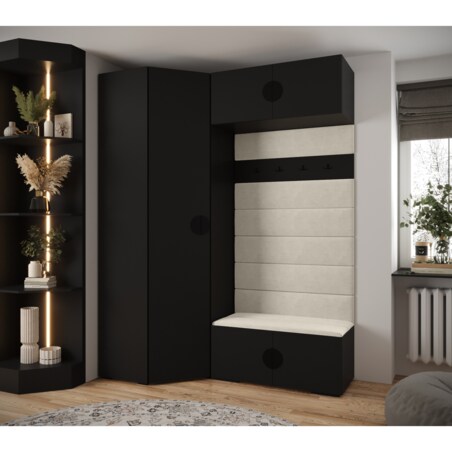 Garderoba do przedpokoju INOVA 4 Z21 czarny+czarny+manila02