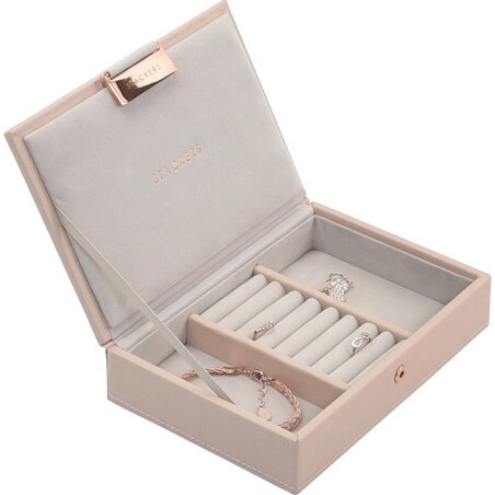 Szkatułka Stackers mini jasnoróżowa z pokrywką