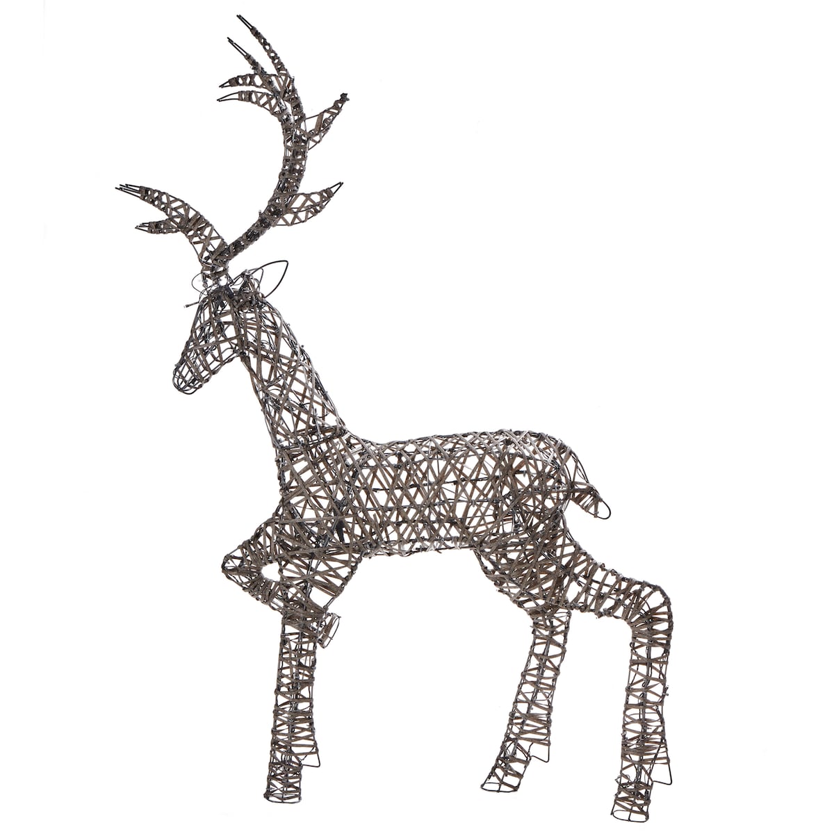 Dekoracja ogrodowa LED HUSAVIK Renifer 140 cm Srebrny