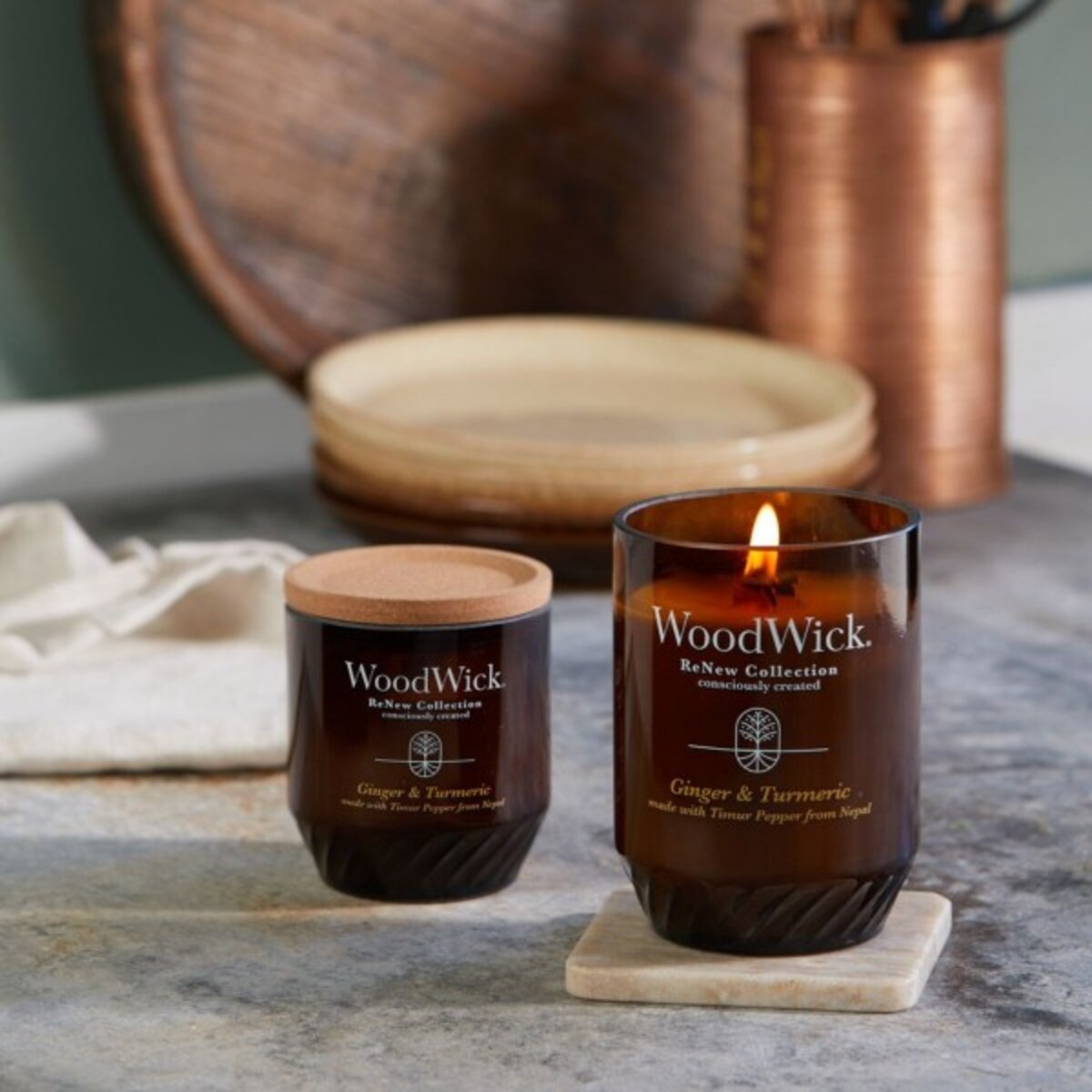 WoodWick świeca duża GINGER & TUMERIC