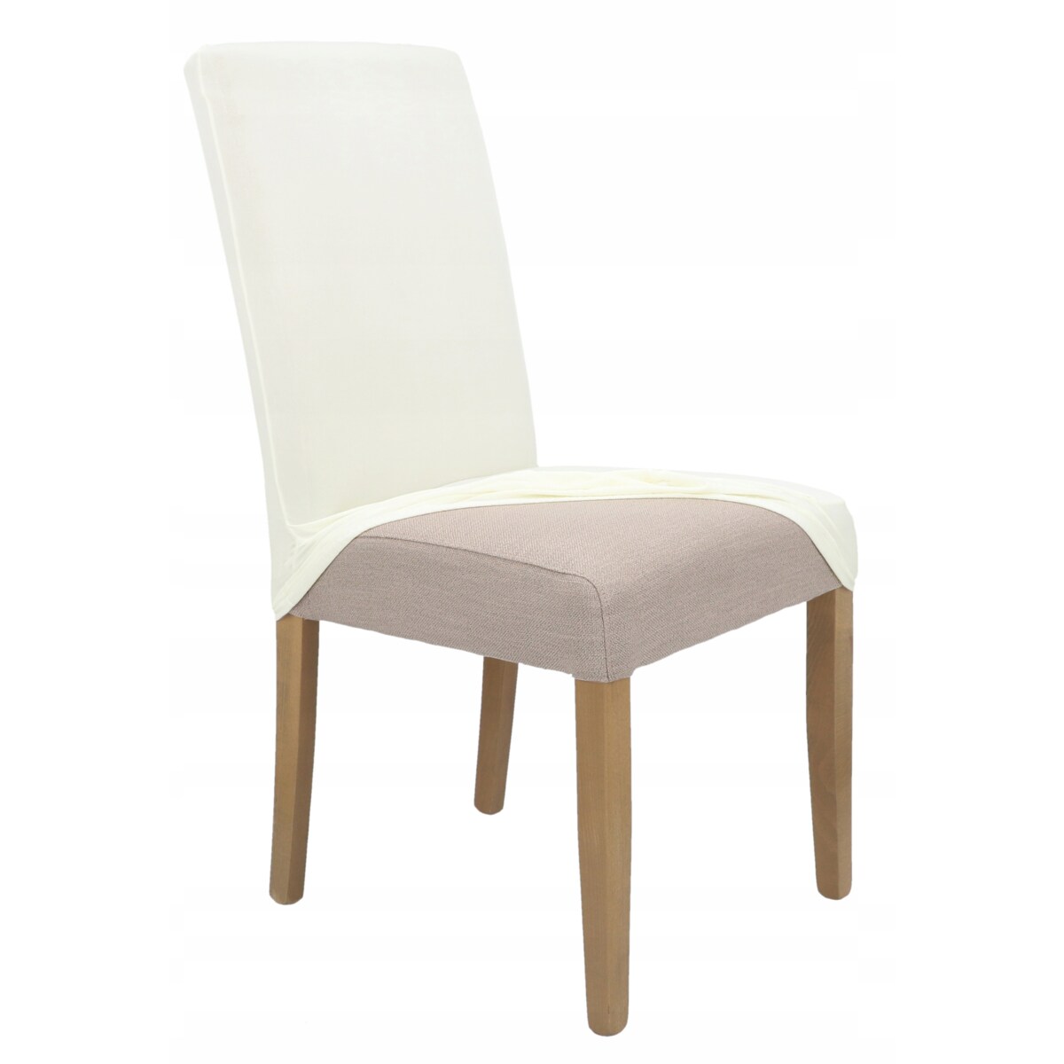 POKROWIEC NA KRZESŁO ECRU ELASTYCZNY [21CL]