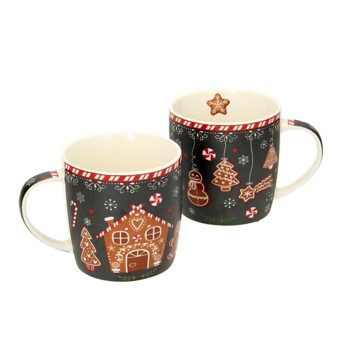 Zestaw kubków Gingerbread Cookies boże narodzenie, święta, świąteczne, , 9 x 9 x 9 cm