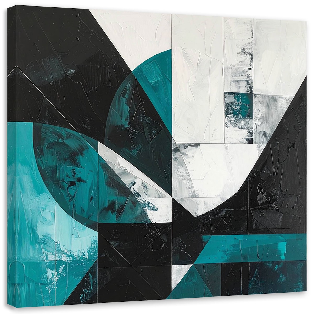 Obraz do salonu biura kuchni, Geometryczna abstrakcja turkusowy