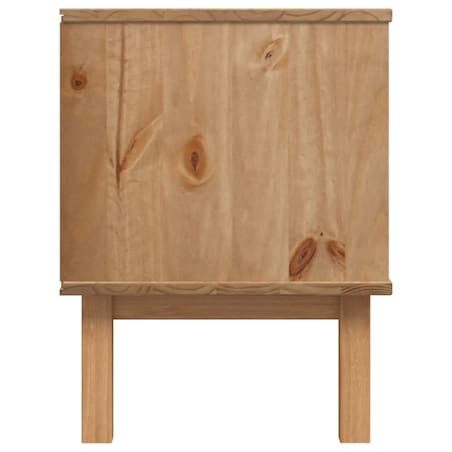 vidaXL Szafka pod TV OTTA, brązowo-biała 113,5x43x57 cm, sosna