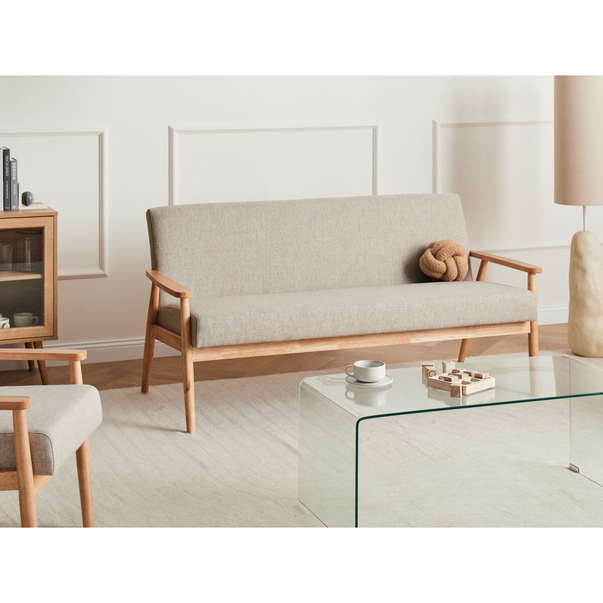 Sofa dla 3 osób ESRUM Jasny brąz/ szary