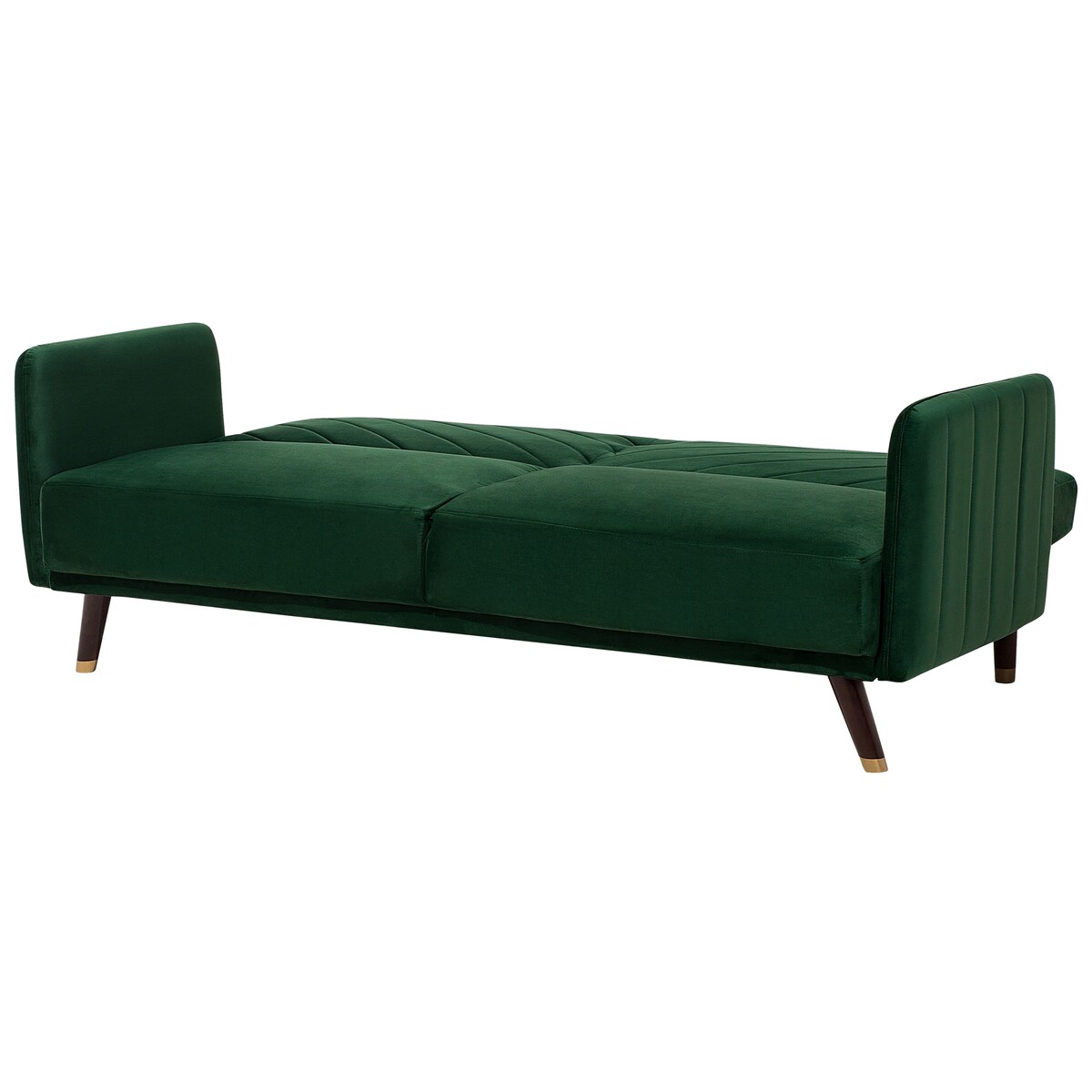 Sofa rozkładana dla 3 osób SENJA Welur Szmaragdowy