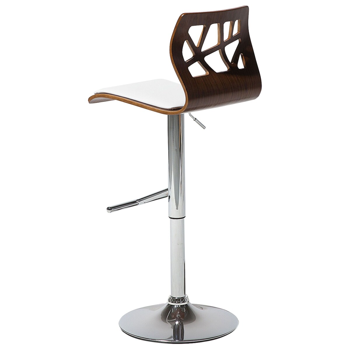 Zestaw 2 krzeseł barowych PETERSBURG Ekoskóra Obrotowy Biały